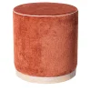 Pouf Cilindrico in Tessuto Rosso Agostina*Mantellassi 1926 Discount