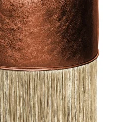 Pouf Couture in pelle rame e oro di Lorenza Bozzoli*Lorenza Bozzoli Couture Hot
