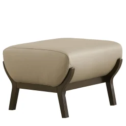 Pouf Dandy in pelle beige*Bedding Atelier Discount