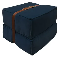 Pouf Docker in velluto blu scuro*DLA Design Lab Clearance