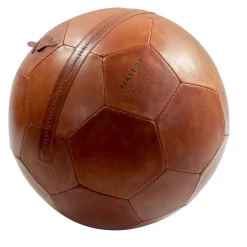 Pouf grande con pallone da calcio marrone*Bottega Conticelli Discount