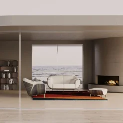 Pouf Haima' in bouclé bianco*FROMM. Discount