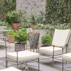 Pouf imbottito alto a trama incrociata*DMG Fiesole