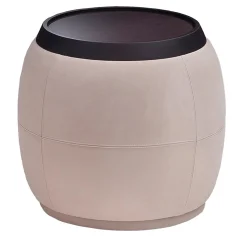 Pouf Imbottito in Noce Canaletto*Fratelli Boffi Hot