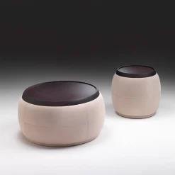 Pouf Imbottito in Noce Canaletto*Fratelli Boffi Hot