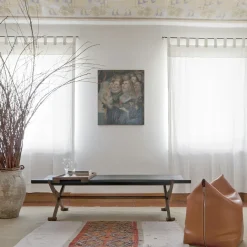 Pouf in pelle arancione Mao di Viola Tonucci*Tonucci Collection Clearance