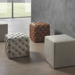 Pouf in pelle Cloud Capitonné*Pacini & Cappellini New