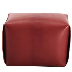Pouf in pelle rossa Big Bao di Viola Tonucci*Tonucci Collection Online