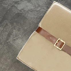 Pouf in velluto beige Docker*DLA Design Lab New