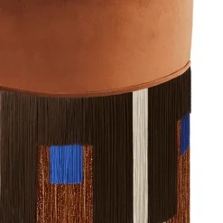 Pouf in velluto cognac Treasure di Lorenza Bozzoli*Lorenza Bozzoli Couture Discount