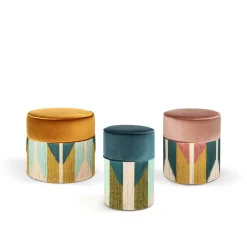 Pouf in velluto lilla Treasure di Lorenza Bozzoli*Lorenza Bozzoli Couture New