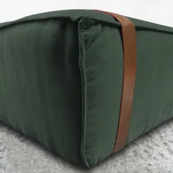 Pouf in velluto verde inglese Maxi Docker*DLA Design Lab Clearance