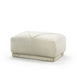 Pouf Leisure in velluto bogardine bianco di Lorenza Bozzoli*Ghidini 1961 Hot