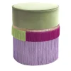 Pouf linea geometrica Couture verde e fucsia*Lorenza Bozzoli Couture Clearance