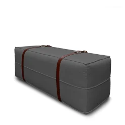 Pouf lungo in velluto grigio cenere Docker*DLA Design Lab New