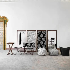 Pouf Mao in pelle marrone scuro di Viola Tonucci*Tonucci Collection New