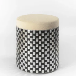 Pouf ottico nero Vesta*Splot Design Sale
