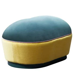 Pouf ovale in tessuto policromo Lepouf di Giuseppe Dicecca #1*Paolo Nesi Online