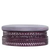 Pouf ovale Trame Purple*Da A Sale