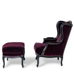 Pouf Pauline in Velluto Bordeaux*Mantellassi 1926 Discount