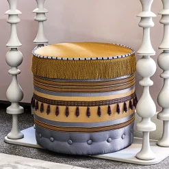 Pouf rotondo patchwork*Provasi Discount