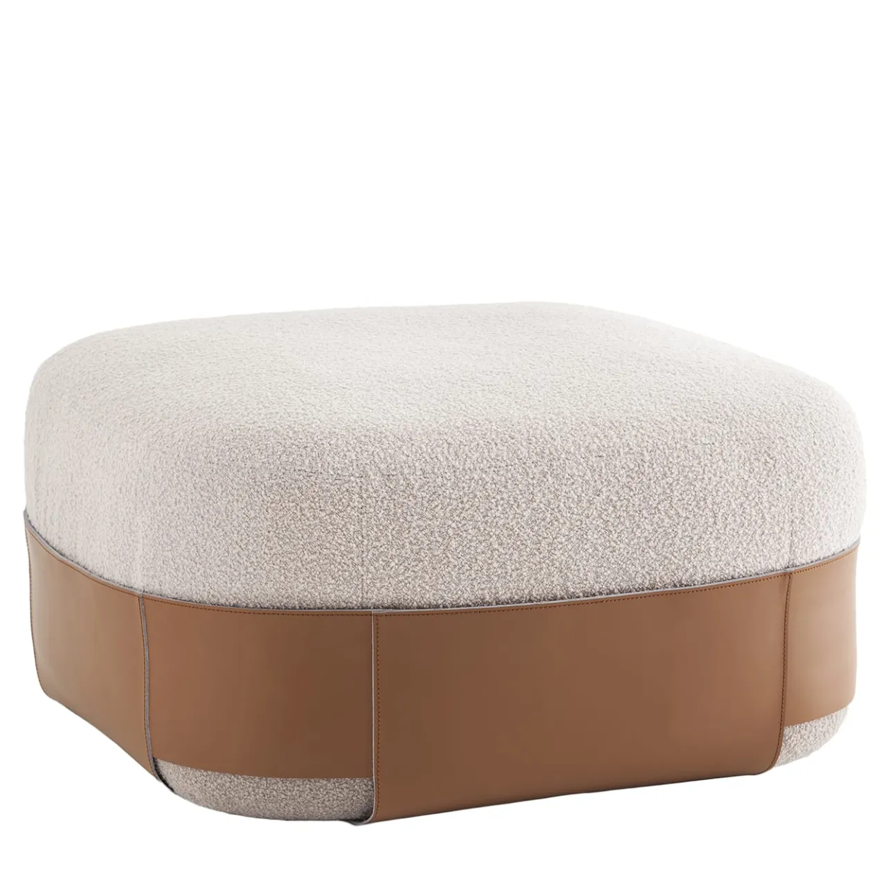 Pouf Sumo grande cognac e beige*Morica Design Best