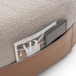 Pouf Sumo grande cognac e beige*Morica Design Best