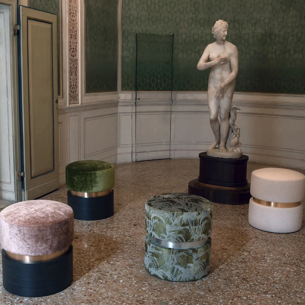 Pouf Tara Mix Rosa*Domingo Salotti Clearance