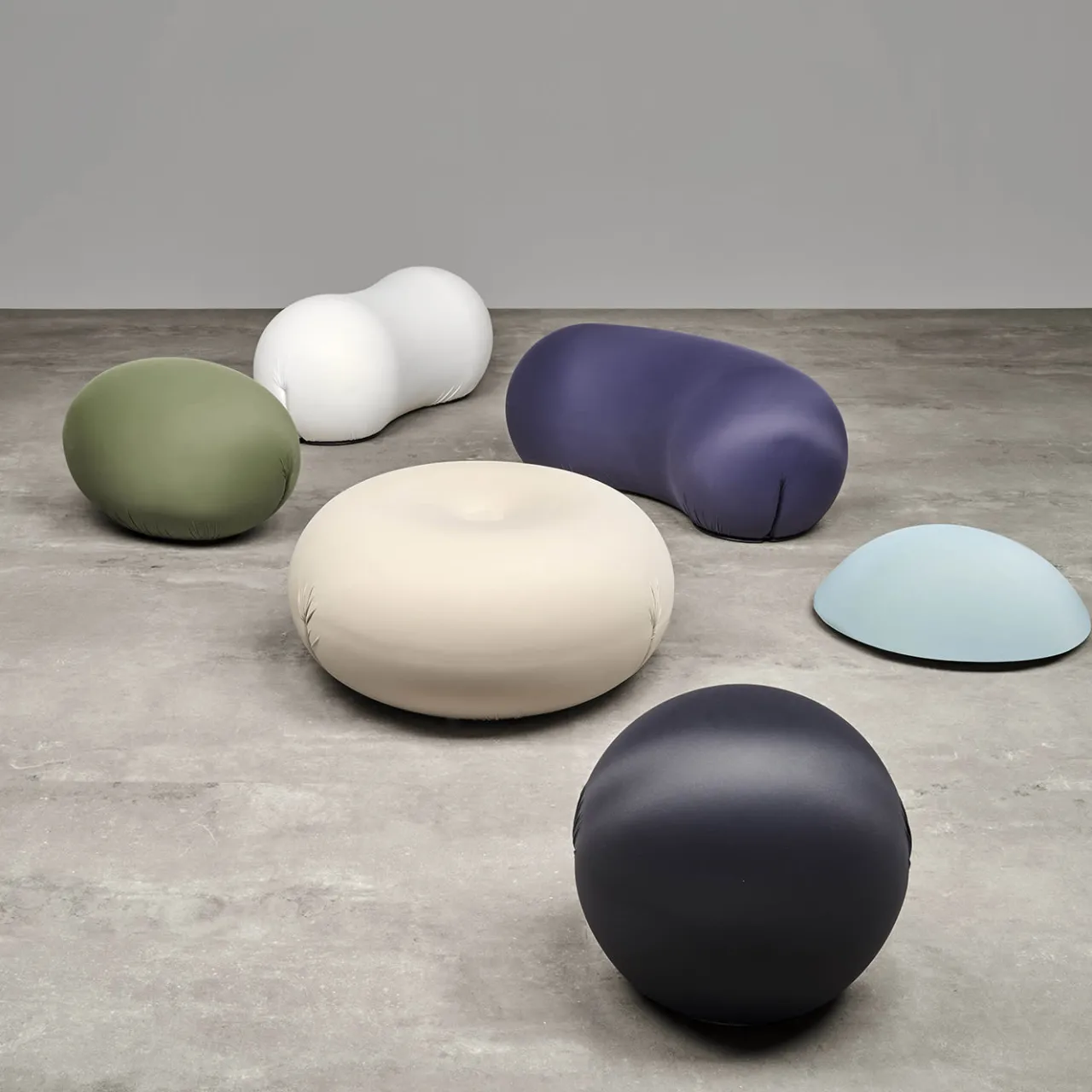 Pouf Tatone in tessuto tecnico bianco*Baleri Italia Sale