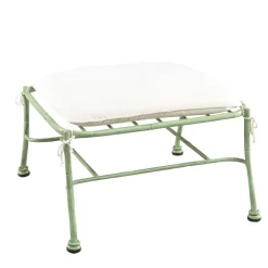 Pouf verde battuto Bamboo Design in acciaio inossidabile*Officina Ciani Clearance