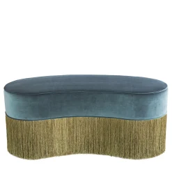 Pouf verde Sparkle Bean con frangia oro e verde*Lorenza Bozzoli Couture Sale