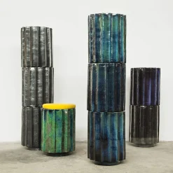 Pouf verde Stele*Doodesign New