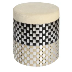 Pouf Vesta nero e oro*Splot Design Outlet