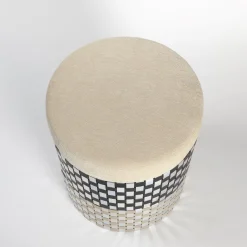 Pouf Vesta nero e oro*Splot Design Outlet