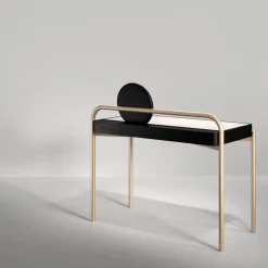 Roll Carrara marble and walnut wood desk*Secolo New