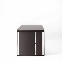 Scrivania a 6 cassetti in legno di frassino con finitura laccata lucida Kobe cocoa*Galimberti Nino Sale