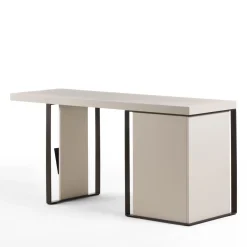 Scrivania a 1 cassetto con finitura laccata crema opaca Kobe*Galimberti Nino Hot
