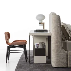 Scrivania a 1 cassetto con finitura laccata crema opaca Kobe*Galimberti Nino Hot