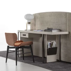 Scrivania a 1 cassetto con finitura laccata crema opaca Kobe*Galimberti Nino Hot