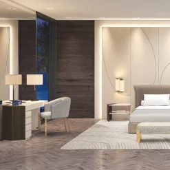 Scrivania da trucco Flare con 6 cassetti in lucido avorio*Morello Gianpaolo Clearance