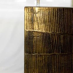 Scrivania in bronzo con piano in plexiglass*BottegaNera Furniture Outlet