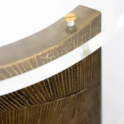 Scrivania in bronzo con piano in plexiglass*BottegaNera Furniture Outlet