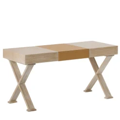 Scrivania in rovere con cuscinetto in pelle*Chelini Hot