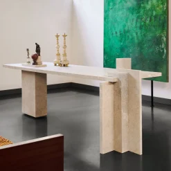 Scrivania in travertino satinato DsignincMilano x*FiammettaV Home Collection Online