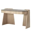 Scrivania Shape a 2 cassetti in pelle e legno eucalipto*Carpanelli Hot