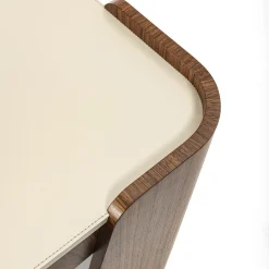 Scrivania Shape in pelle e noce canaletto*Carpanelli New