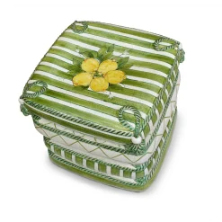 Scultura di seduta verde a 4 cuscini*Ceramiche Ceccarelli Discount