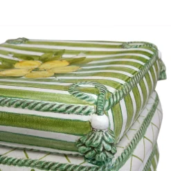 Scultura di seduta verde a 4 cuscini*Ceramiche Ceccarelli Discount