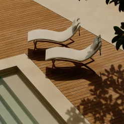 Sdraio da esterno Foil in Tessuto bianco con cuscino*Visionnaire Sale