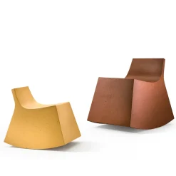 Sedia a dondolo Burano #2 di Defne Koz e Marco Susani*Cimento Clearance